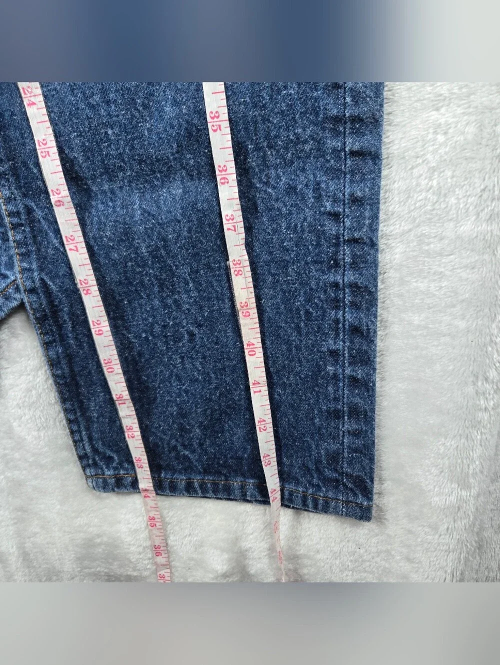Levis 501 Fuzzy Straight Blue Jeans Mens Size 32x34 Button Fly USA Made 70’s Vtg
